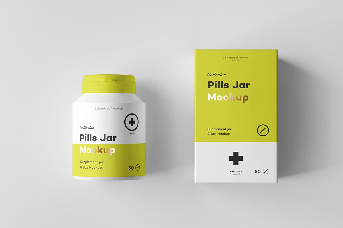Pills Jar Mockup, a Packaging Mockup by zippypixelstudio (Photo 13 of 13)