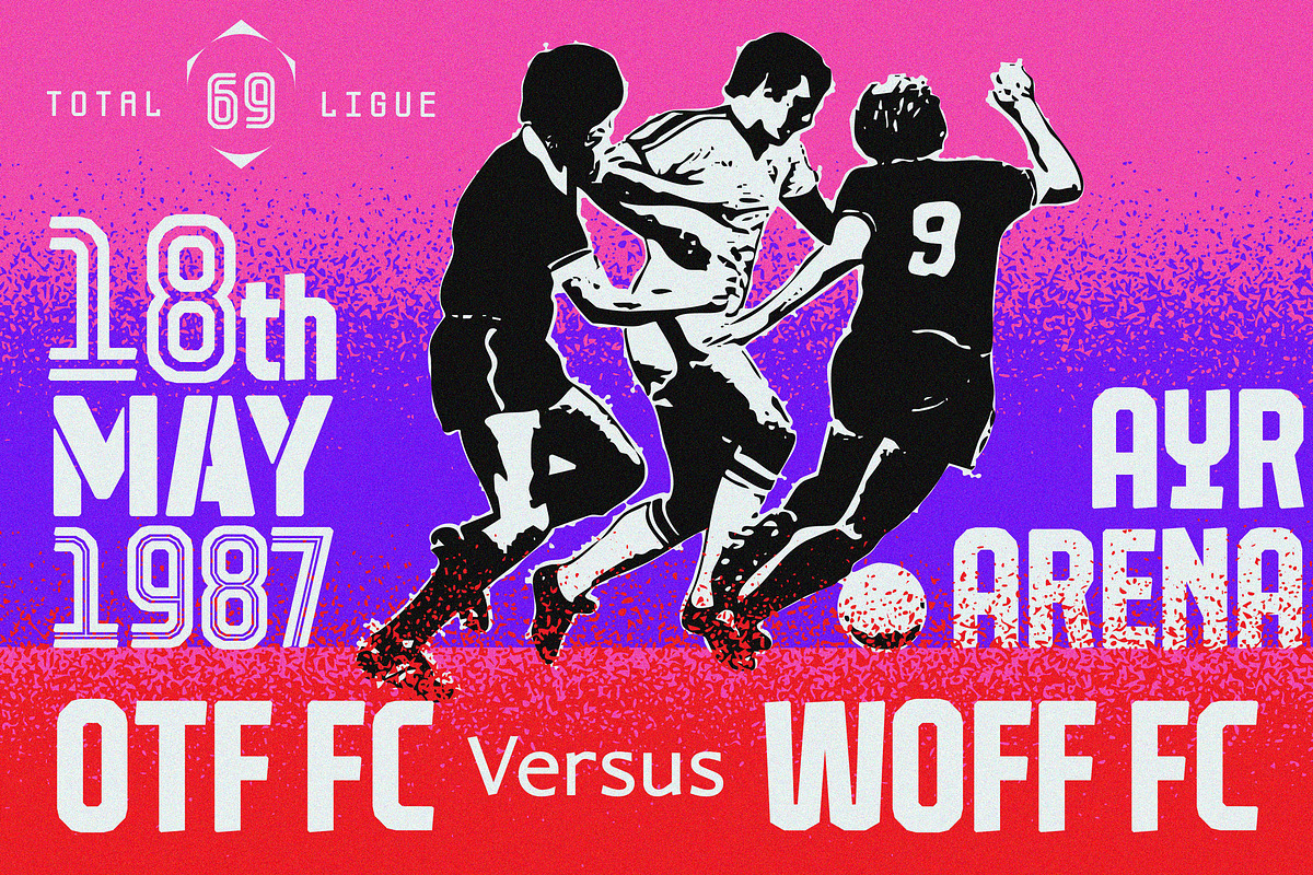 Total 69 — Football Font Collection, a Sans Serif Font by Aiyari (Photo 16 of 20)
