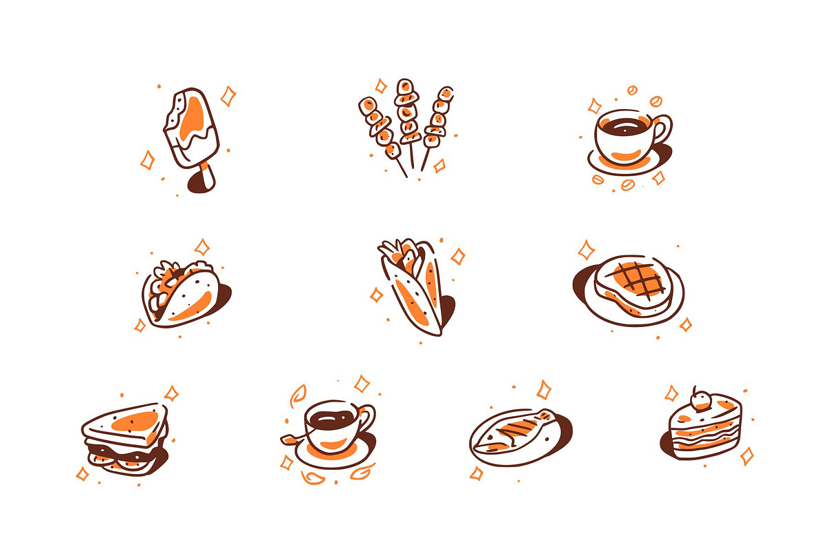 Food Doodle Icon Set Vol 1, a Food Illustration by SLAB! Design (Photo 3 of 3)