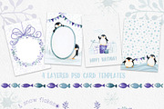 Penguin Party Watercolors, an Illustration by Watercolor Nomads (Thumbnail 2 of 3)