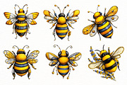 Whimsical Summer Bee clipart, an Illustration by Designworld (Thumbnail 2 of 8)