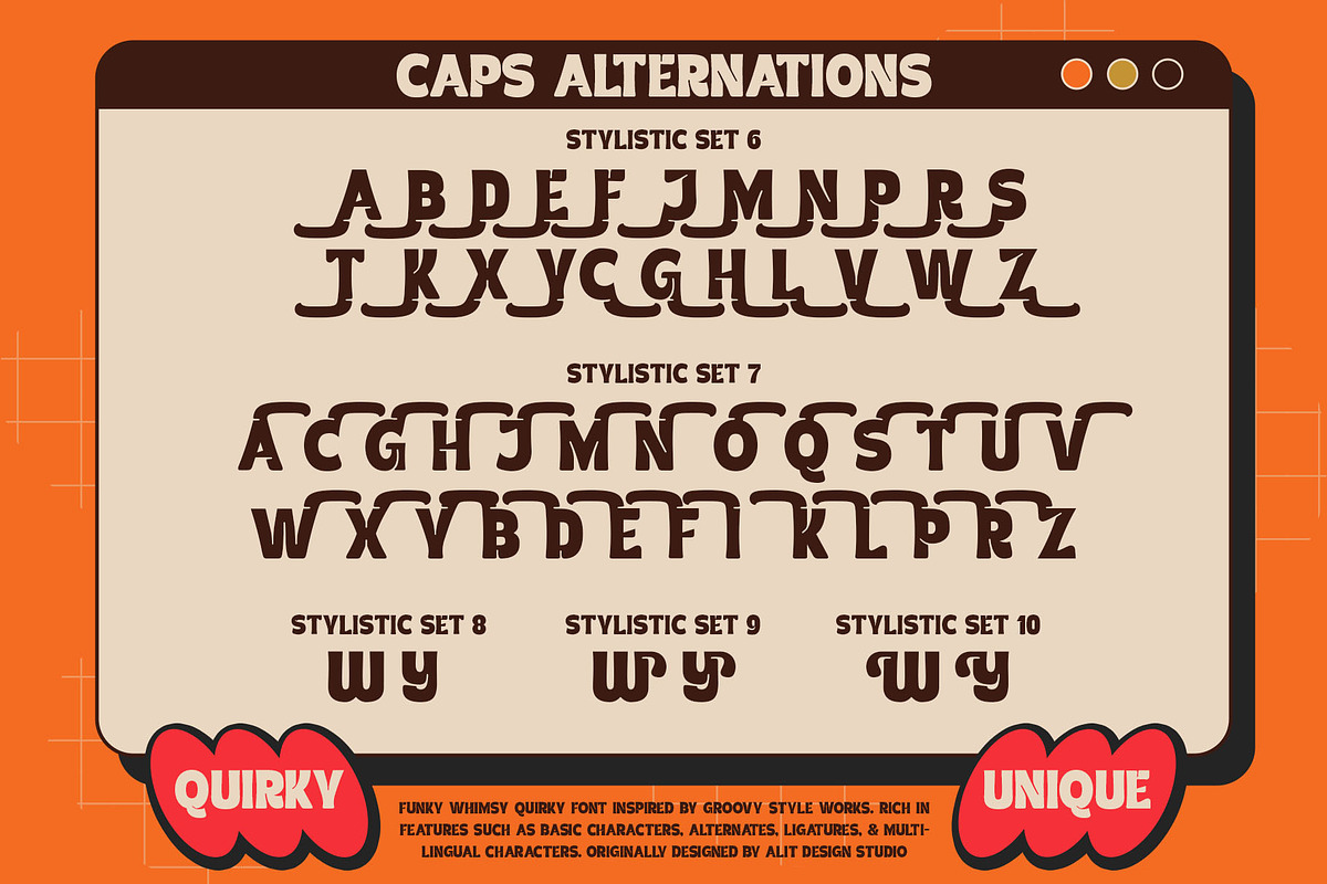 Funky Whimsy Typeface, a Sans Serif Font by alit design (Photo 15 of 17)
