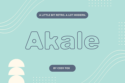 Akale Hand-Drawn Outline Font