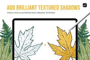 12 Leaf Procreate Stamp Brushes