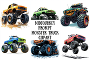 Prompt Monster Truck Clipart, a Decorative Illustration by Creative design (Thumbnail 1 of 7)