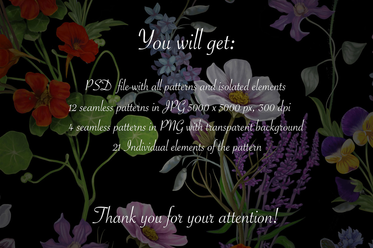 Wildflowers Seamless Pattern, a Pattern Graphic by Yana Dobrik (Photo 11 of 11)