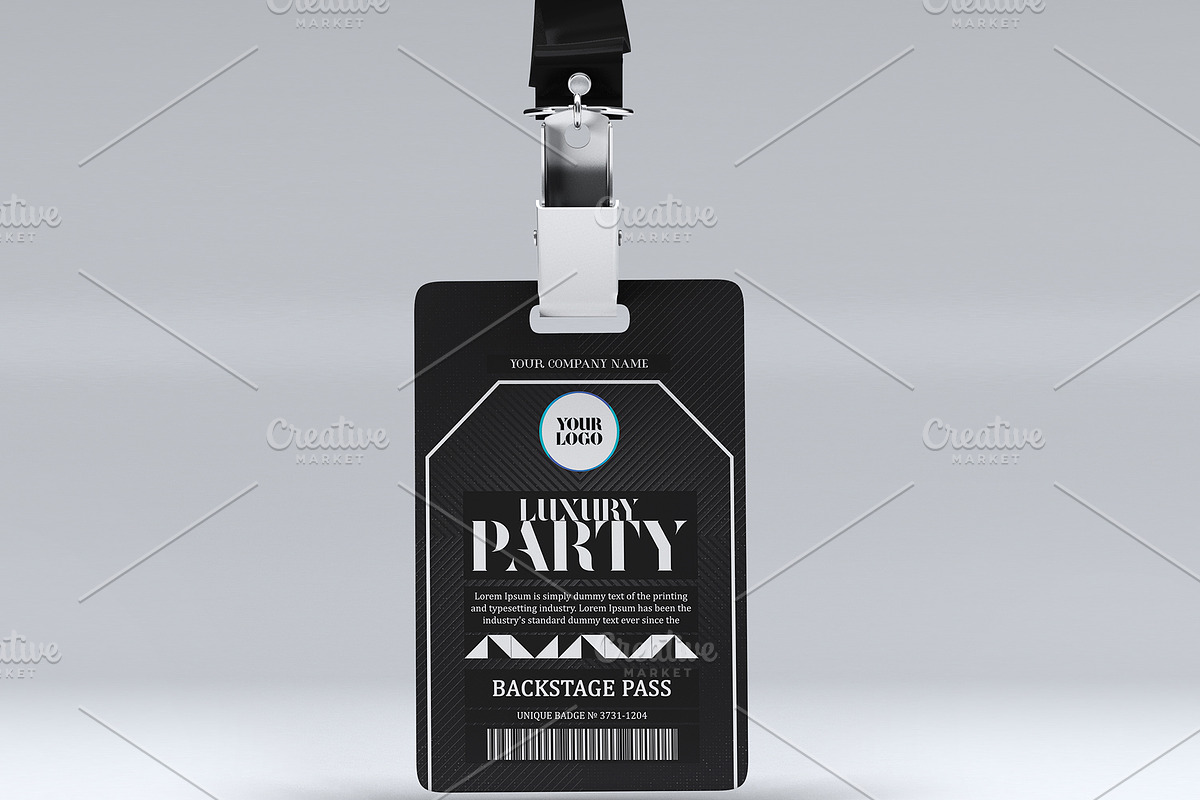 Luxury Black ID Badge, a Card Template by Tzochko (Photo 4 of 6)