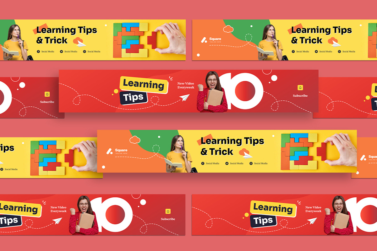 Study Tips Youtube Cover, a Social Media Template by MikroType Std (Photo 4 of 4)