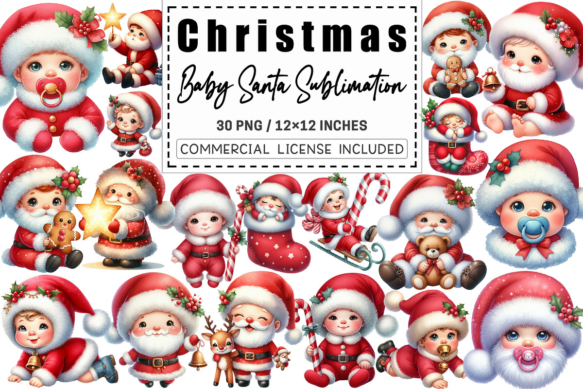Cute Christmas Baby Santa PNG, a Graphic by CitraGraphics (Photo 1 of 4)