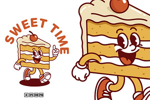 Illustration Sweet Time Mascot, a Food Illustration by kalehstudio