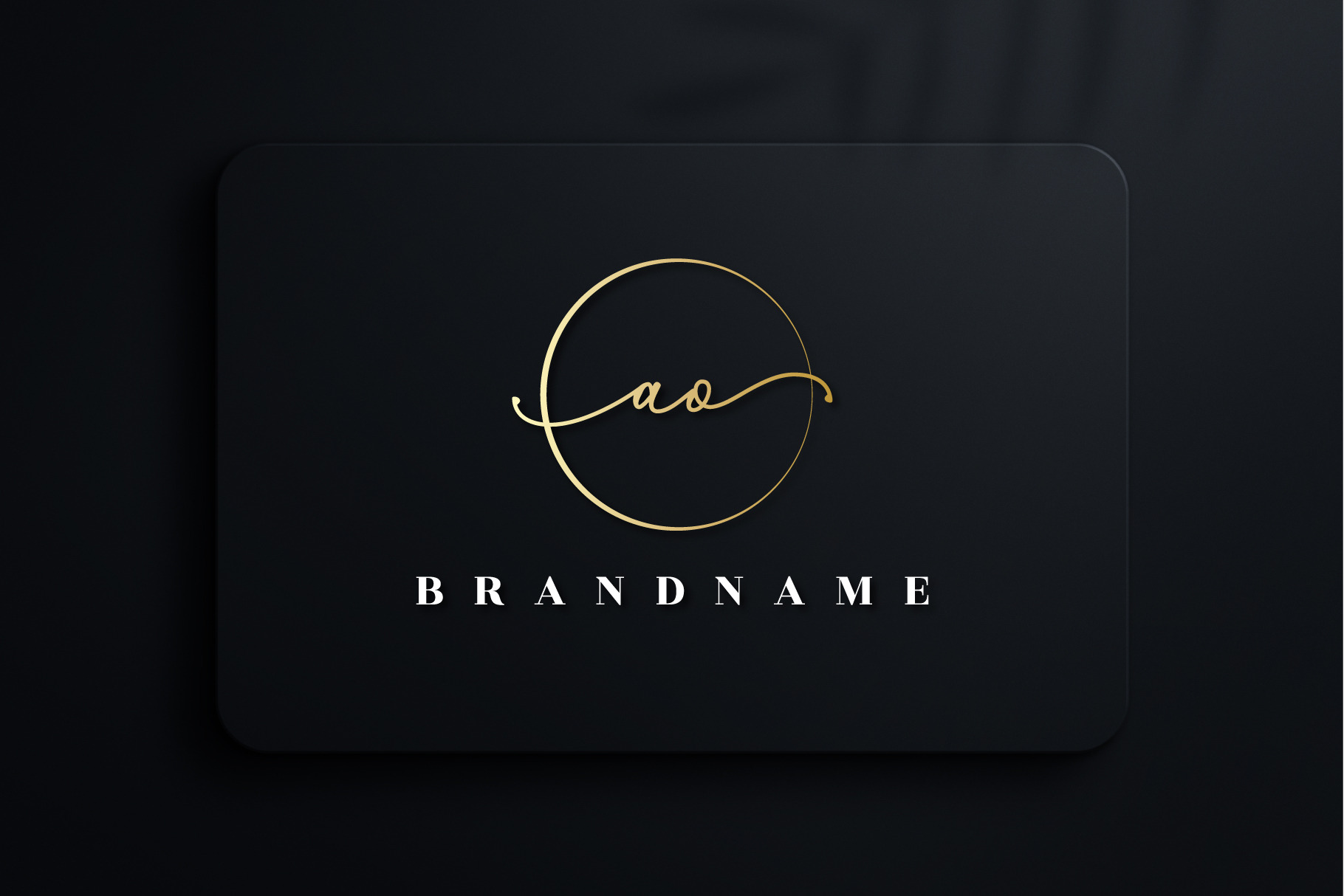 Letter AO handwritten signature logo