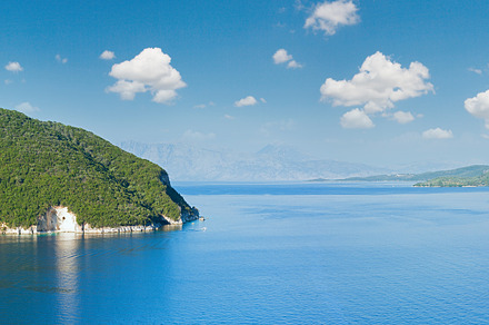 Lefkada coast summer panorama (Greece), a Nature Photo by YuriyB