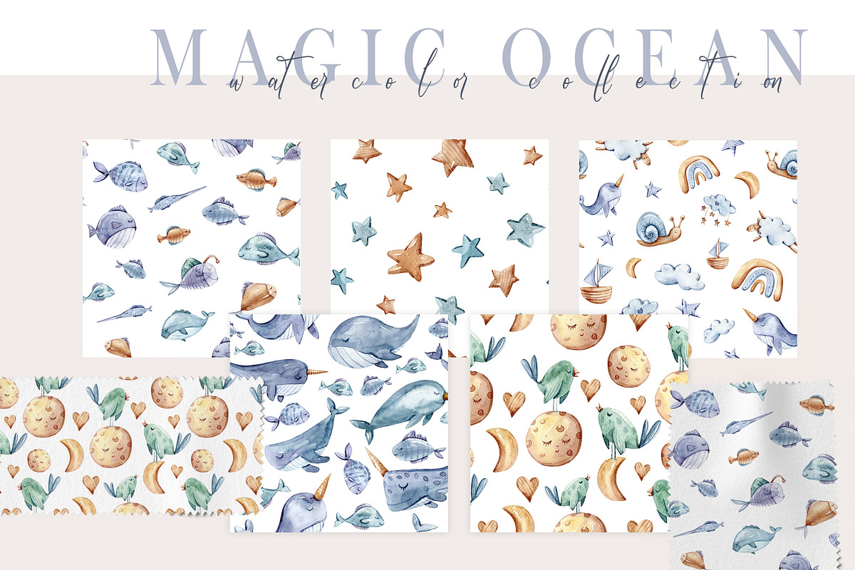 SALE! Watercolor nautical collection, an Animal Illustration by Tiana Geo (Photo 9 of 27)