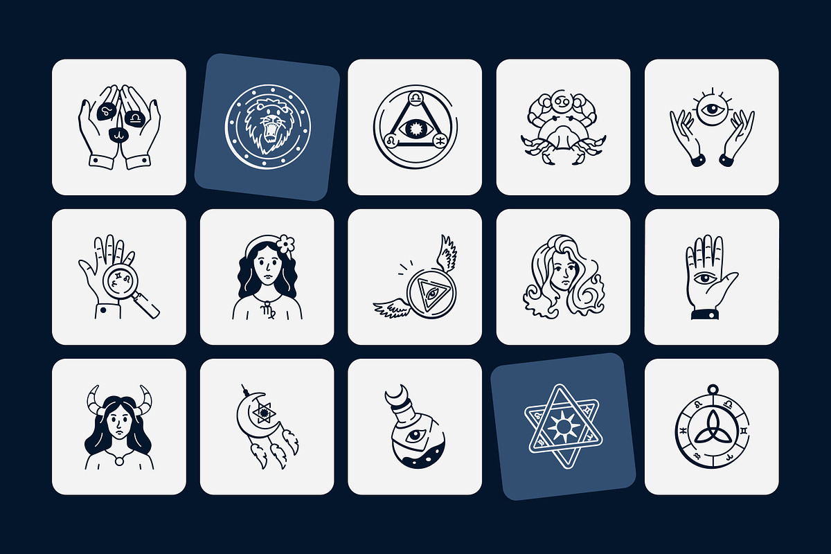 Animated Zodiac Drawing Art Set, an Outline Icon by Vectors Market (Photo 3 of 5)