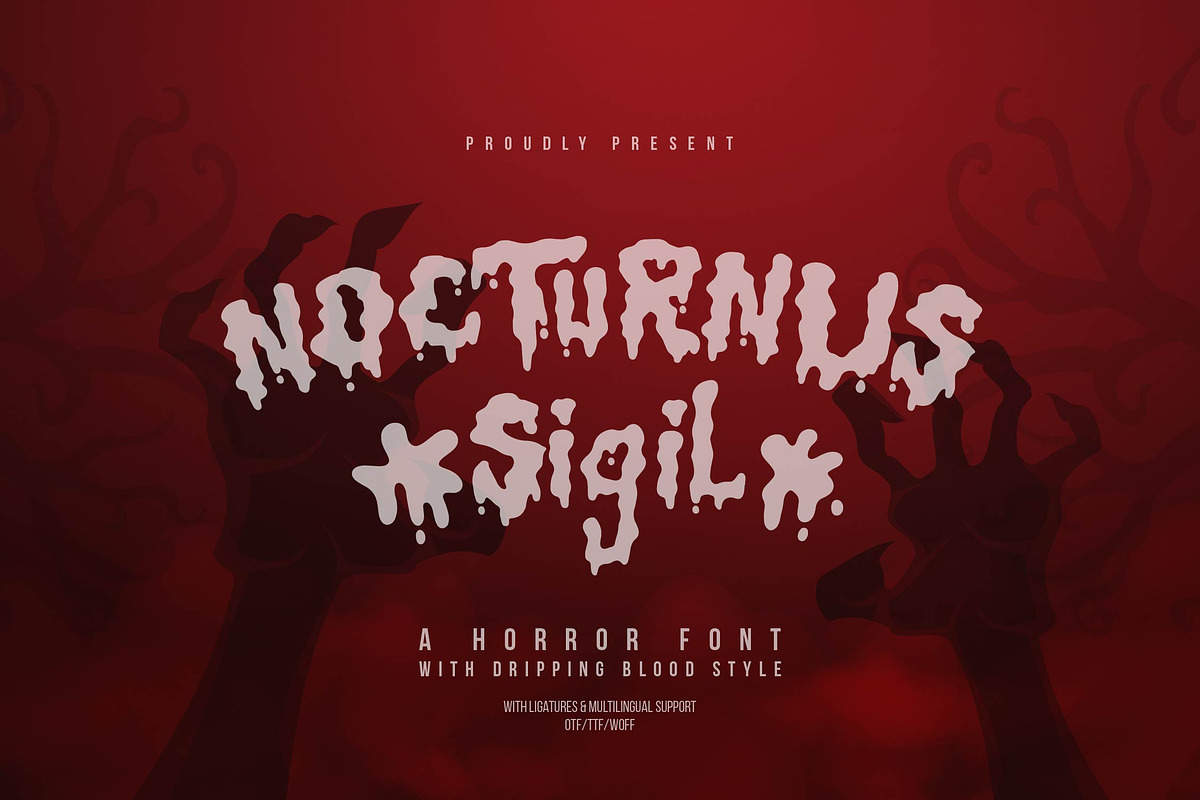 Nocturnus Sigil | Horror Font, a Font by Denustudios (Photo 1 of 14)