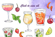 Summer cocktail sketches, a Food Illustration by Watercolor & sketches (Thumbnail 3 of 5)