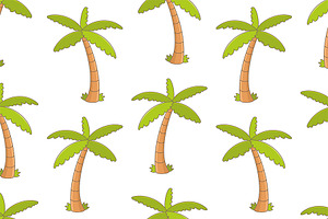 Pattern With Tropical Palm Trees