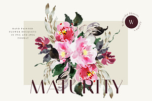 Watercolor Flowers Clipart