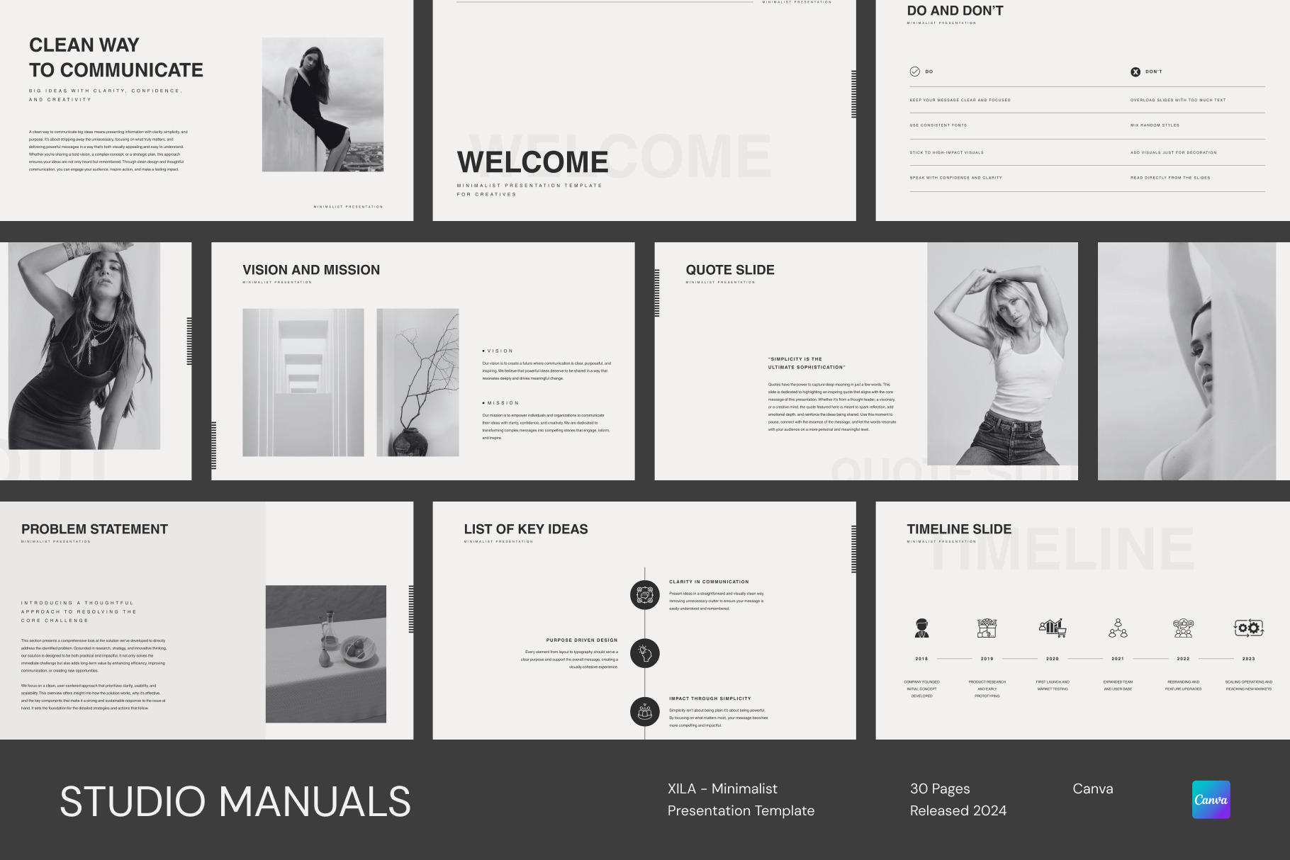 Xila  Minimalist Presentation by Studio Manuals  Creative Market