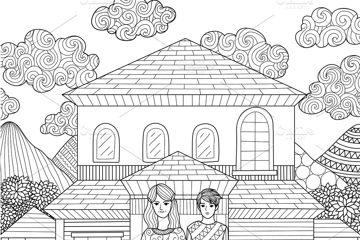 11 Mother's day coloring book page, an Illustration by Somjai King (Photo 12 of 13)