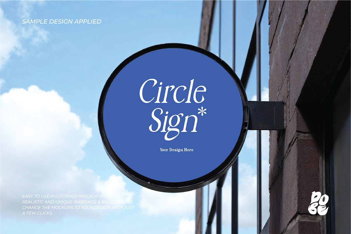 STORE HANGING SIGNAGE MOCKUP, an Advertising Mockup by DOBE Studio (Photo 11 of 14)