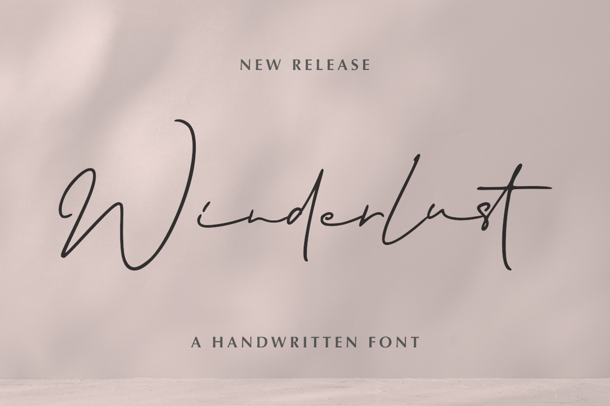Winderlust - a Handwritten Font, a Script Font by Vava Aryanto (Photo 1 of 12)