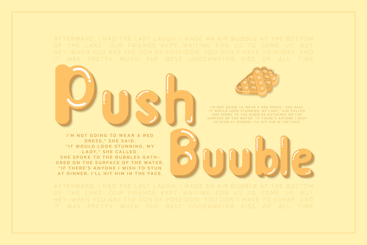 Bubble Cheerful Display Font, a Symbol Font by infernostudio3 (Photo 10 of 10)