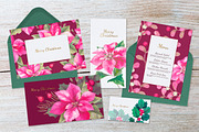 40% OFF. Christmas poinsettia SET, a Decorative Illustration by oKOLOstyle (Thumbnail 2 of 7)
