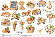 125 farmer's market clip art, a Food Illustration by Poppy Lane Studio (Thumbnail 9 of 10)