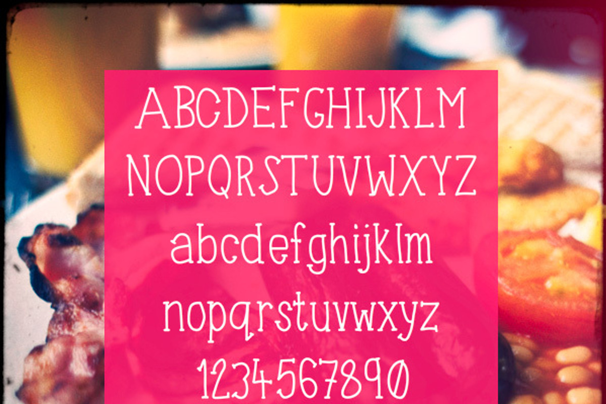 Before Breakfast display font, a Font by Itsmesimon (Photo 2 of 4)