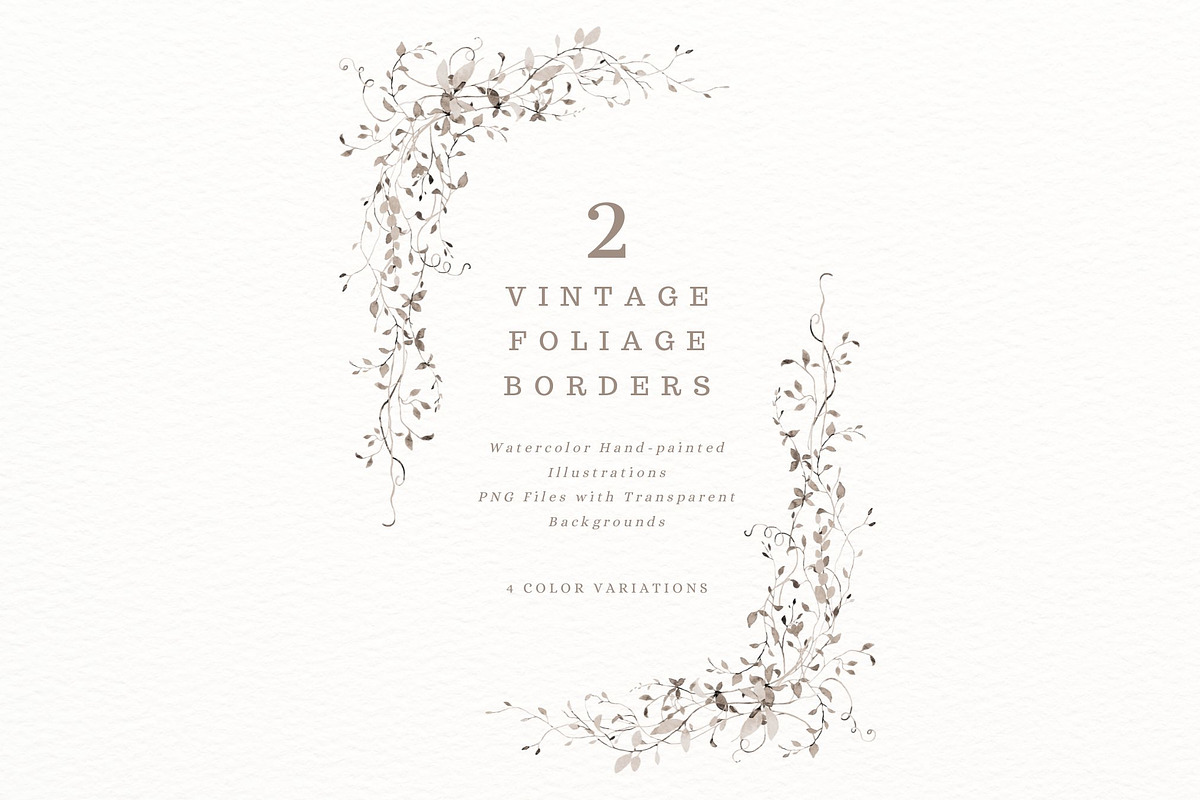 Vintage frame borders, a Decorative Illustration by AnnelyBlooms (Photo 1 of 8)