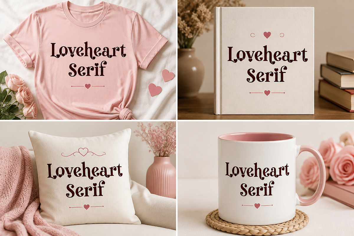 Loveheart Serif, a Serif Font by Wow Magic (Photo 2 of 6)