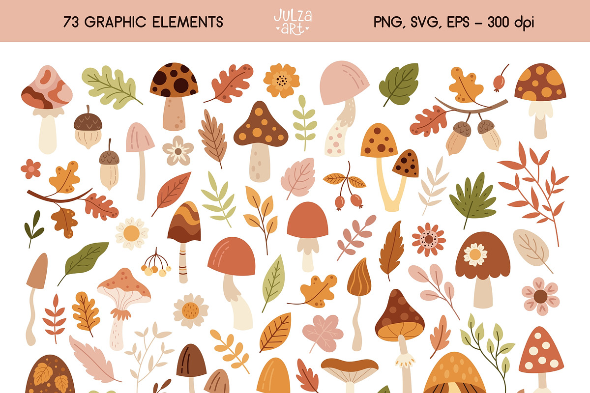 Hello Autumn clipart, an Illustration by JulzaArt (Photo 2 of 6)