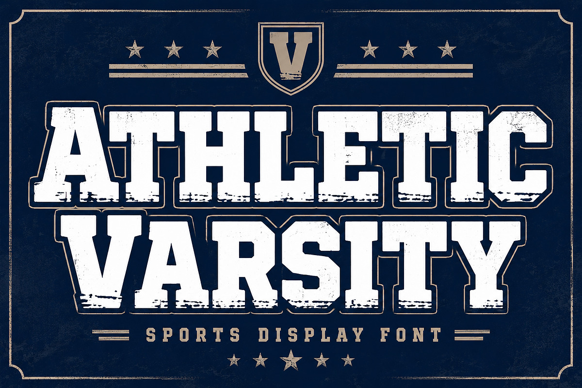 Athletic Varsity, a Slab Serif Font by Wow Magic (Photo 1 of 5)