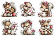 Whimsical Easter Squirrel Clipart, an Illustration by Daily.Designs (Thumbnail 4 of 8)