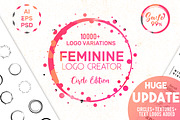 Feminine Logo Creator Kit - Circle, a Branding & Logo Template by Pulp Creative Studios (Thumbnail 1 of 10)