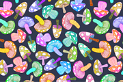 Les Champignons pattern, a Pattern Graphic by Anny Cecilia Walter (Thumbnail 3 of 3)