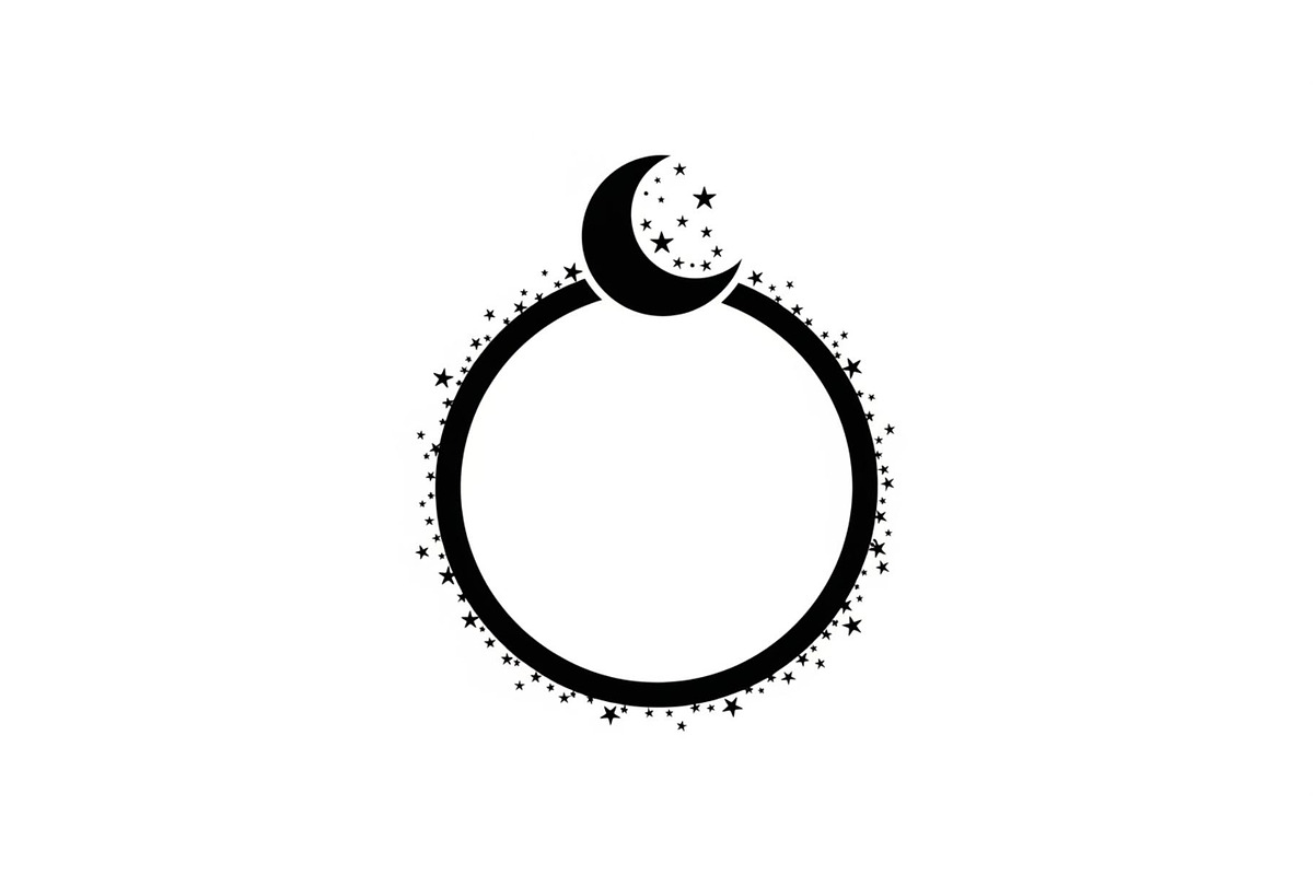 Crescent Moon Round Frame Bundle, an Illustration by Creativeshirt (Photo 29 of 31)