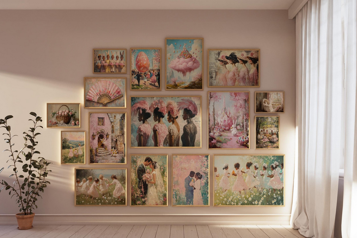 Vintage Easter Wall Art Collection, an Illustration by PrintablesByFranklyn (Photo 2 of 9)