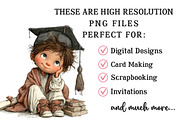 Whimsical Graduation Children Clipar, an Illustration by OK Design (Thumbnail 4 of 6)