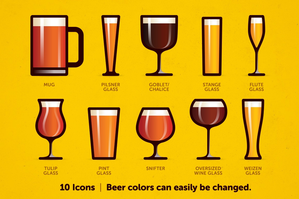 Beer Glass Icons, an Icon by Rex Rainey (Photo 2 of 2)