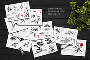 Sumi-e. Japanese ink painting, a Decorative Illustration by Ira Cvetnaya (Thumbnail 5 of 9)