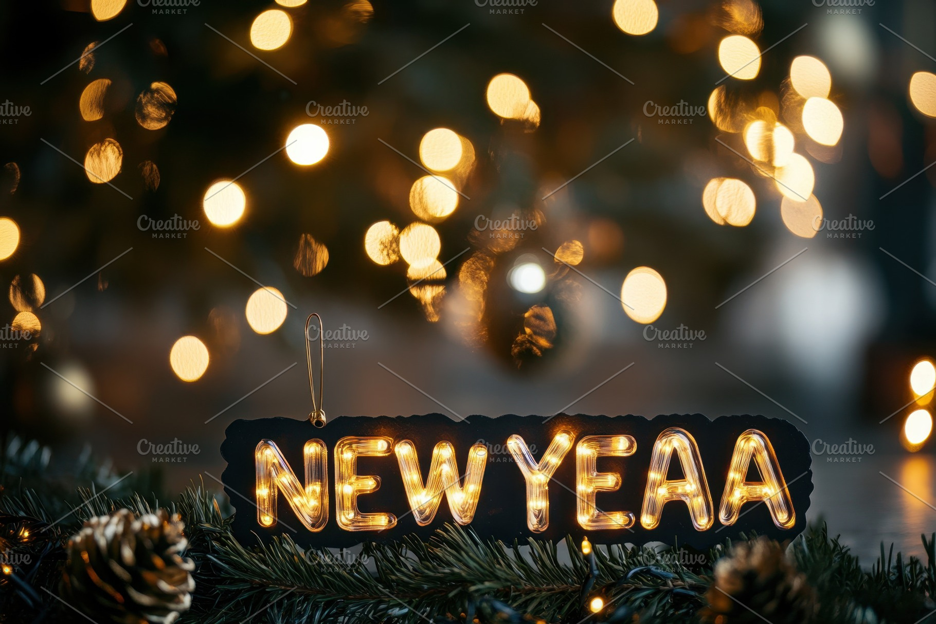 Bright new year celebration message, a Photo by Iftikhar Alam