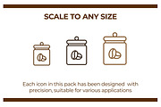 Coffee Shop Icon Set, an Outline Icon by Tekuni (Thumbnail 6 of 9)