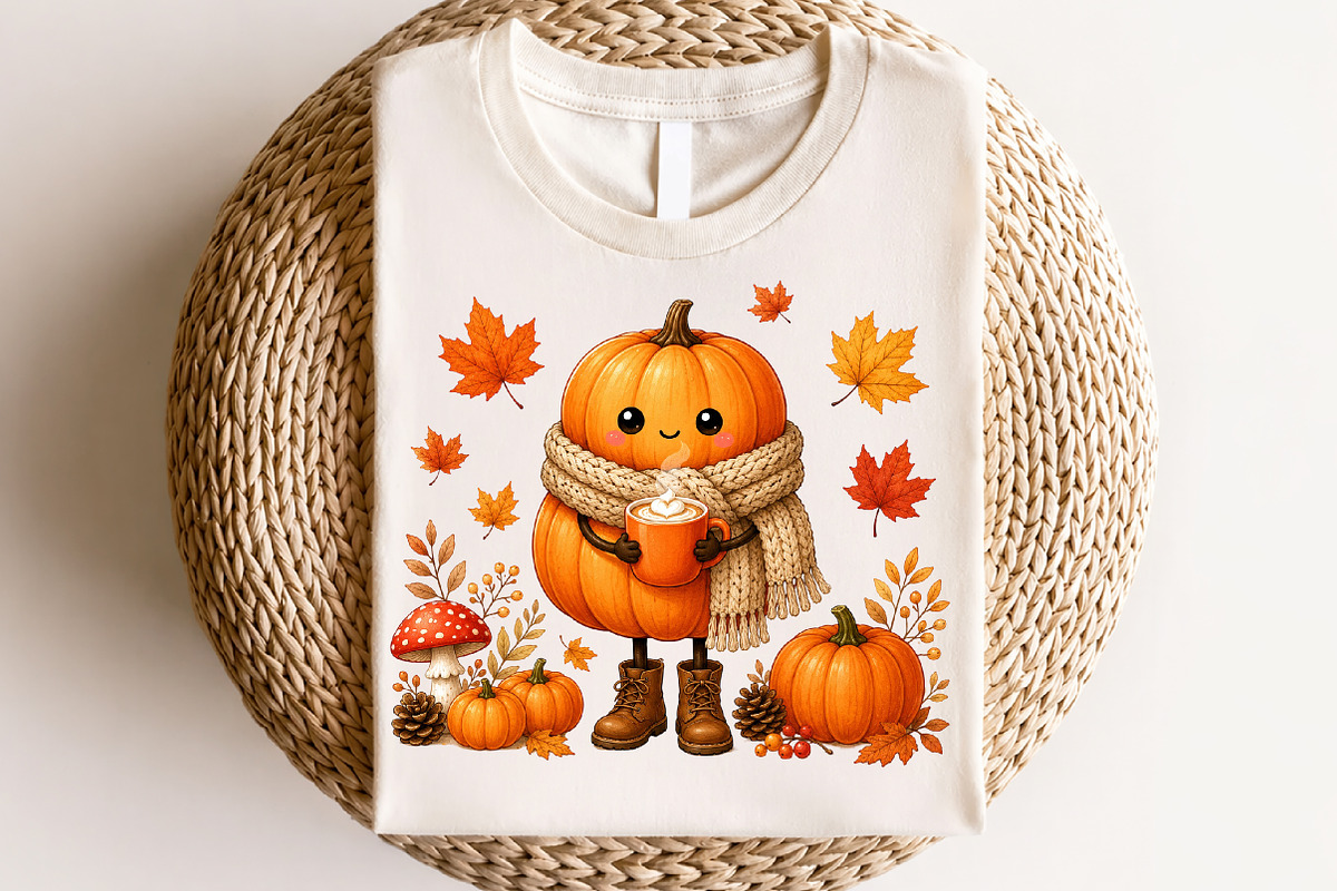 Cute Cozy Fall Pumpkin PNG, a Seasonal Illustration by CraftArtStudio (Photo 4 of 4)