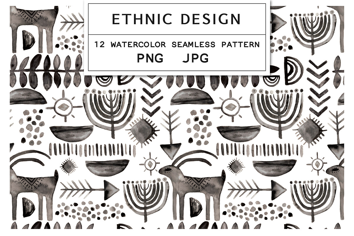 ETHNIC TRIBAL patterns, a Pattern Graphic by Katya_lu (Photo 2 of 8)