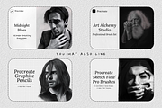 Procreate Charcoal Brush Set, a Brush Add-On by Brush Moment (Thumbnail 8 of 9)