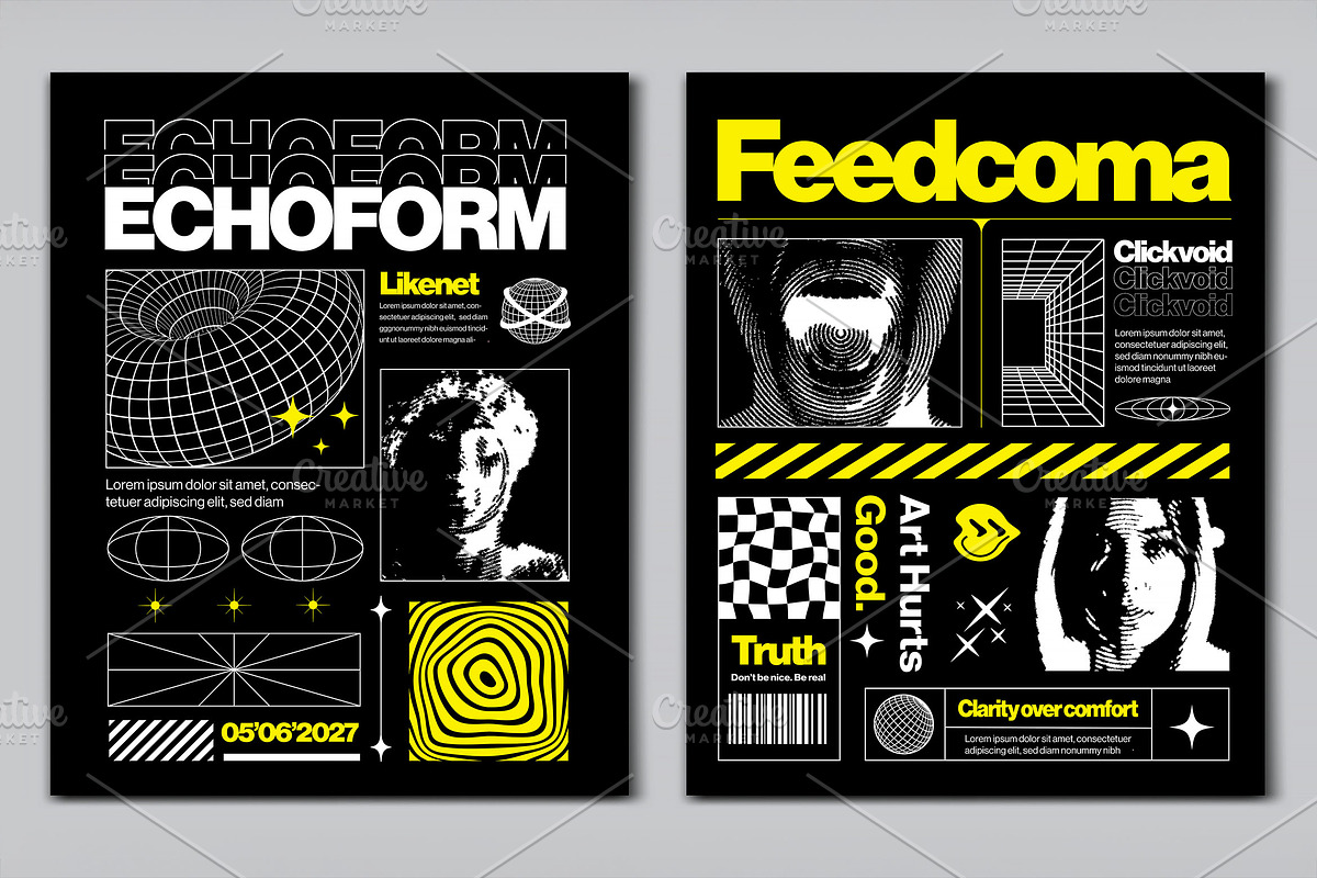 Brutalist Poster with Bold Typograph, a Wallpaper Graphic by Creative ...