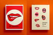 Sexy Red Lips Clipart – PNG Set, a Decorative Illustration by NatArt (Thumbnail 11 of 15)