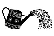 Floral Watering Can Design Bundle, an Illustration by Gaye Art (Thumbnail 2 of 31)